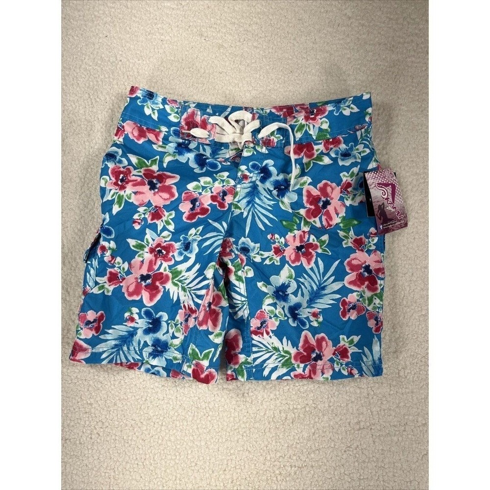NWT Kanu Women's Size 2 Multicolor Tropical  Misses Katya Surf Board Shorts‎